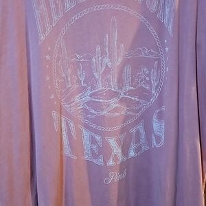 Pink Victoria Secret Texas Graphic Tee Crewneck Sweatshirt And Jogger Sweatpants